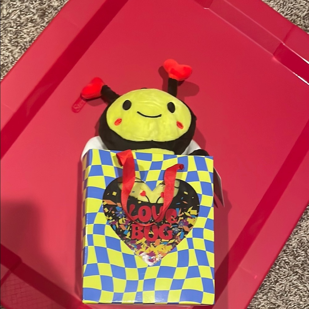 Love Bug Plush Toy with Gift Bag